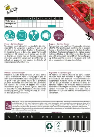 Buzzy® Xotica Peper Carolina Reaper - afbeelding 2