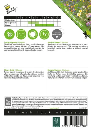 Buzzy® Zomerbloemen gemengd - afbeelding 2