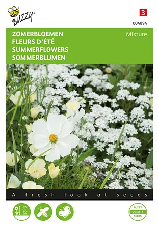 Buzzy® Zomerbloemen Wit mengsel - afbeelding 1