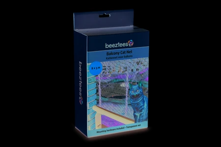 BZ KATTENNET V BALKON TRANSP 8X3M - afbeelding 1