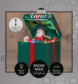 Cadeau bewegend led 20x12.5cm groen - afbeelding 3