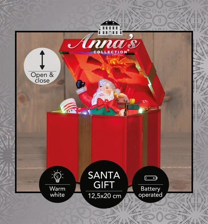 Cadeau bewegend led 20x12.5cm rood - afbeelding 3