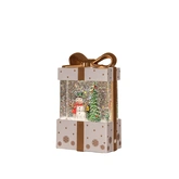 Cadeau glitterwater led 19x11cm wit - afbeelding 4