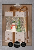 Cadeau glitterwater led 19x11cm wit - afbeelding 3