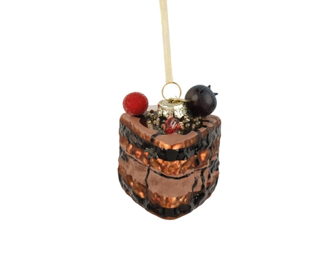 Cake glas L6b5.80h6.80cm chocolade bruin
