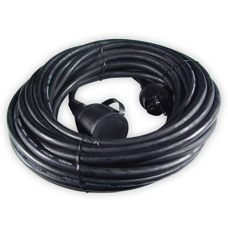 Calex Rubber verlengkabel 3x1,5mm², met stekker/contrastekker IP44, 20mtr