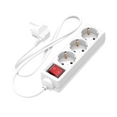 Calex tafelcontactdoos 3-voudig + schakelaar met snoer 1.4mtr wit - afbeelding 2