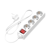 Calex tafelcontactdoos 4-voudig + schakelaar met snoer 1.4mtr wit - afbeelding 2