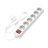 Calex tafelcontactdoos 6-voudig + schakelaar met snoer 1,4mtr wit - afbeelding 2