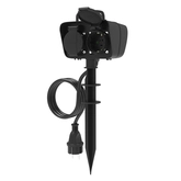 Calex Tuincontactdoos 2-voudig met grondpen en timer, incl. 1,4 m kabel/stekker - afbeelding 1