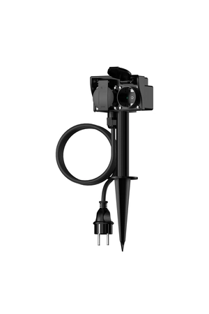Calex Tuincontactdoos 2-voudig met grondpen, incl. 1,4 mtr kabel/stekker - afbeelding 2
