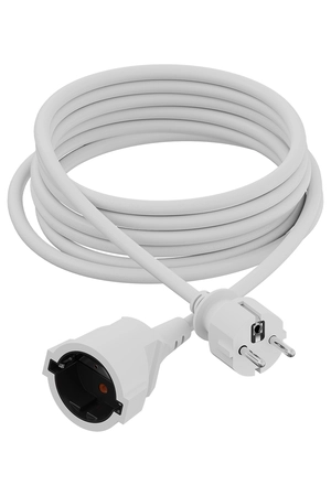 Calex VMVL verlengkabel 3x1,5mm², met stekker/contrastekker, 5mtr, Wit - afbeelding 2