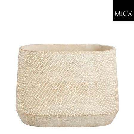 Camino pot ovaal taupe - l28xb16xh21cm