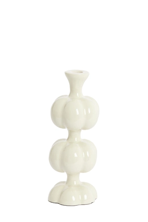 Light & Living Candle stick Ø10x26 cm CALDAS shiny cream - afbeelding 1
