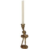 Candle Stick Ballerina Polyresin Gold 9x8x28cm - afbeelding 2