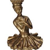 Candle Stick Ballerina Polyresin Gold 9x8x28cm - afbeelding 5