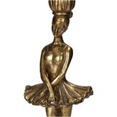 Candle Stick Ballerina Polyresin Gold 9x8x29cm - afbeelding 5