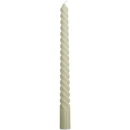 Candle Twisted Wax Ivory 7.8x2.5x26cm BOX/4 - afbeelding 4