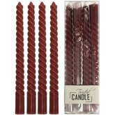 Candle Twisted Wax Terra 7.8x2.5x26cm BOX/4 - afbeelding 1