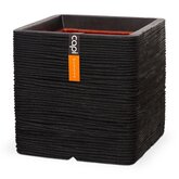 Capi Nature Rib NL pot vierkant zwart - 40x40x40cm