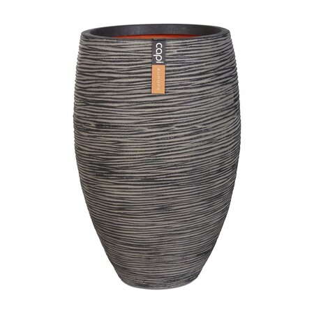 Capi Nature Rib NL vaas elegant deluxe Antraciet - 40x30cm