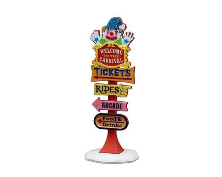 Lemax Carnival Welcome Sign