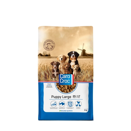 CaroCroc Hondenbrokken Puppy Large - 3 Kg - afbeelding 1