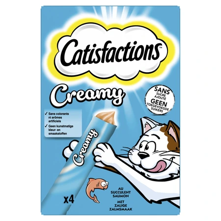 Catisfactions creamy zalm 4x10gr - afbeelding 1