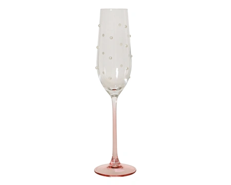 Champagneglas glas d7h26.20cm roze