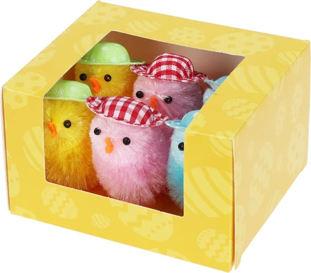 Chenille Kuiken 5Cm Set 6 stuks - afbeelding 4