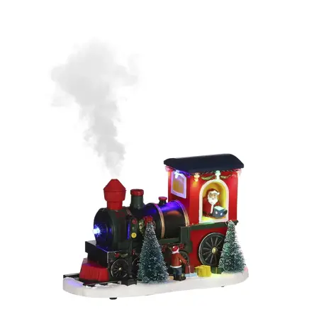 Christmas train werkt op batterijen - l22,5xw9,5xh13,5cm