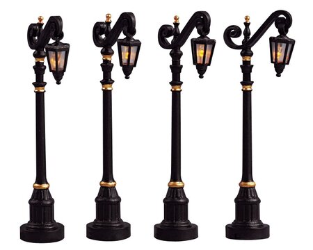 Colonial Street Lamp, Set Of 4, B/O (4.5V) Lemax - afbeelding 2