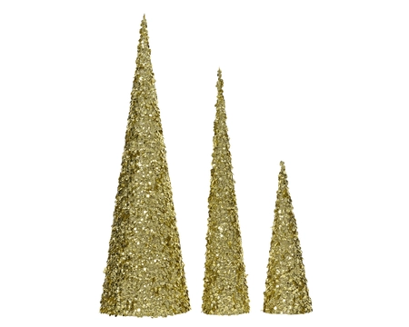 Cone pvc goud 3st