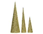 Cone pvc goud 3st