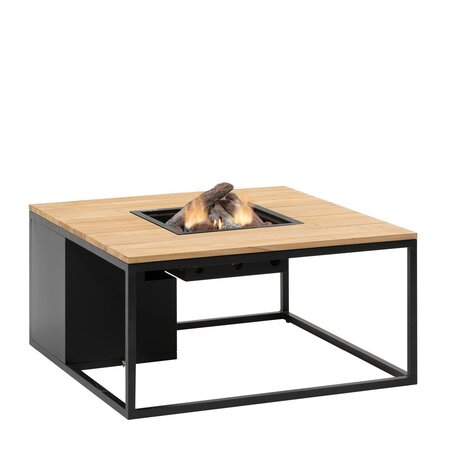 COSILOFT 100x100x47 Black frame/ Teak top - afbeelding 1