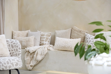 Light & Living Cushion 45x45 cm FLINT cream - afbeelding 3