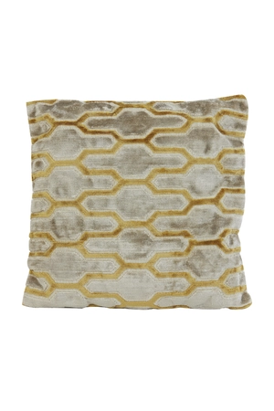 Light & Living Cushion 45x45 cm JEMBANA velvet sand+ocher yellow
