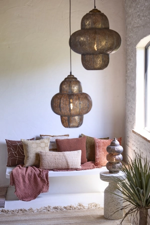 Light & Living Cushion 45x45 cm PUEBLO ocher yellow+brown - afbeelding 3