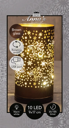Cylinder led glas draaiend 17cm cho - afbeelding 3