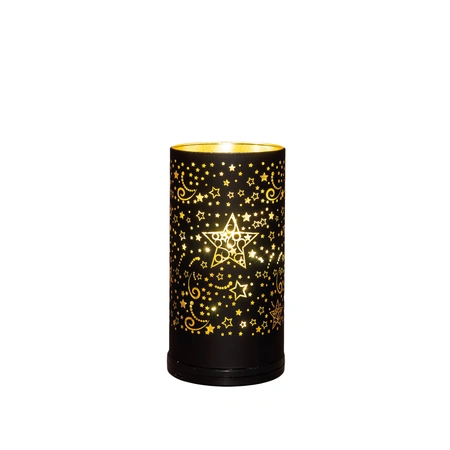 Cylinder led glas draaiend 17cm zwt - afbeelding 4