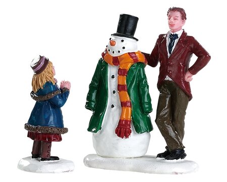 Dad'S Snowman, Set Of 2 - Lemax kerstfiguren