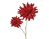 Dahlia polyester L22b16h75cm rood