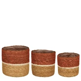 Damian mand rood set van 3 - h16xd16cm