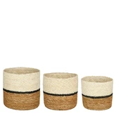 Damian mand wit set van 3 - h16xd16cm
