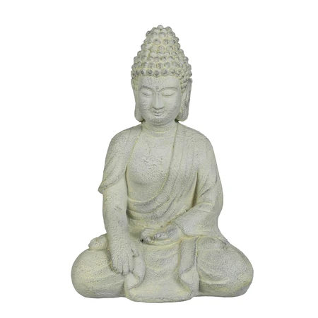 Decoratie buddha grijs - l29xb20xh41cm