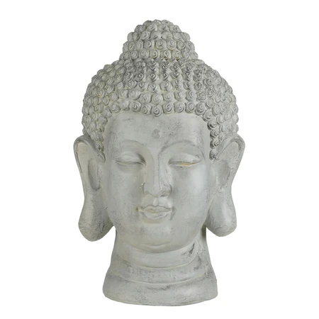 Decoratie buddha grijs - l30xb30xh49cm