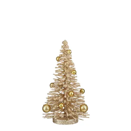 Decoratie boom champagne - h25xd14cm