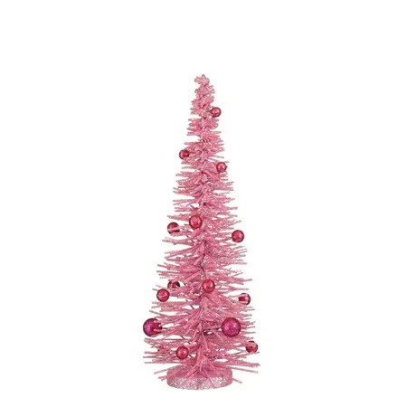 Decoratie boom fuchsia - h40xd16cm