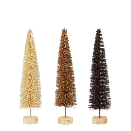 Decoratie boom l.bruin bruin d.bruin (1 stuk, div. soorten) - h28xd8cm