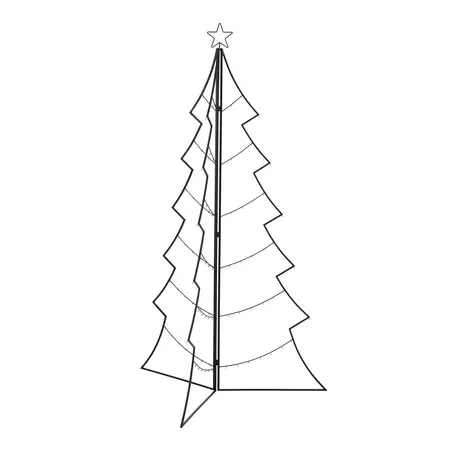 Decoratie boom opvouwbaar zwart - l111xb111xh180cm